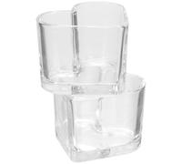 HEALSOPTHY Tasses en Verre Design Chic et Simple 280ml Lot de 2 Forme Cœur pour Boissons Chaudes et Froides pour Cafés et Restaurants