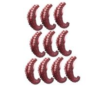 HEALSOPTHY Tentacules De Pieuvre Artificiels Réalistes en PVC 10 Pièces pour Décoration De Vitrine Et Accessoires Photo