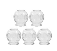 HEALSOPTHY Ventouses Chinoises Solide, pour Usage Domestique et Environnement Commercial Set de 5 en Verre Épaissi pour Massage et Thérapie par Ventouses, Facile à Utiliser