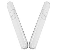 HEALSOPTHY Vitrine pour pinces à cils compacte en plastique 2 pièces forme cylindrique boîte de rangement pour extensions de cils portable et légère