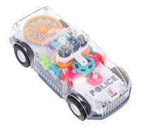 HEALSOPTHY Voiture Électrique Transparente à Rouages Lumière LED, Mécanique Sonore pour Tout-Petits de 1 à 3 Ans, Livré Tournevis sans Pile, Éveil et Créativité