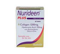 Health Aid Nurideen Plus 60 comprimés - Complément alimentaire collagène, bambou, acide hyaluronique, vitamines et zinc