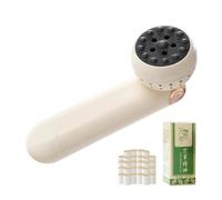 Health Care Moxibustion Cup, Portable Warm Massager Tool, Scraping and Heating Instrument, Relaxation Device for Men, Women, Home Massage, Wellness Use, Beige, 1 Set