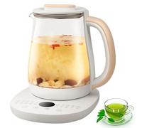 Health Jar - Bouilloire Multifonctionnelle - Jarre En Verre Multifonctionnelle De 1,8 L Pour La Maison, Théière, Bouilloire électrique, Pot Fonctionnel Pour Les Soins De Santé, Blanc