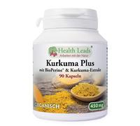 Health Leads Curcuma + Curcumine avec BioPerine® & Extrait de Curcuma 450 mg ...