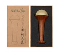 HealthAndYoga BronzLift Kansa Masseur pour le visage et flacon d'essai d'huile pour le visage Kumkumadi - Baguette Kansa Avantages du bronze - Lustre de la peau (dôme unique)