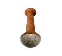 HealthAndYoga FootEase Kansa Vatki Stick - Masseur de pieds ayurveda en bronze avec poignée en bois - Soulagement de la douleur détox antique - Surface rugueuse pour exfoliation - Soulage la fatigue