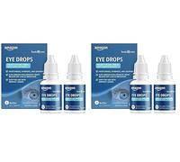 Healthcare by Amazon Gouttes oculaires avec Hyaluronate de Sodium 0,2% 2 et eau distillée florale, 15 ml (Lot de 4) (Anciennement une marque Amazon Basic Care, même produit)