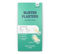 Healthcare by Amazon Pansements Hydrocolloïdes pour Ampoules, étanches & invisibles - Tailles assorties (15x 70x38mm + 5x 70x24mm), 20 unités (anciennement Amazon Basic Care - l'emballage peut varier)