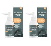 Healthcare By Amazon Spray de traitement du pied d'athlète, 50ml (Lot de 2) (Auparavant Amazon Basic Care) - L’emballage peut différer