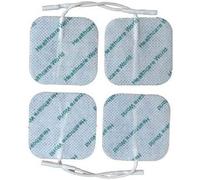 Healthcare World - Électrodes TENS autocollantes 5x5 cm (4 pièces) | Patches réutilisables compatibles avec appareils Neurotrac, Tenscare, Auvon, Elle TENS et EMS