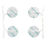 Healthcare World - Électrodes TENS Rondes Auto-Adhésives (4 Pièces) | Soulagement Ciblé de la Douleur | Compatibles NeuroTrac & FlexiTENS