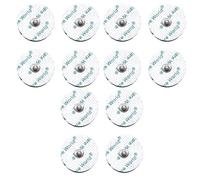 Healthcare World - Électrodes TENS rondes auto-adhésives avec connexion bouton pression 3,5 mm - Lot de 12 pads de remplacement réutilisables - Compatibles appareils Beurer et Sanitas