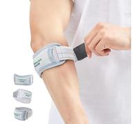 Healthcare World Tennis Elbow Brace - Sangle d’Avant-Bras Ajustable pour Épicondylite, Tendinite, Golf Elbow & Douleur au Coude - Bande de Compression pour Sport, Gym & Travail - Respirant & Léger