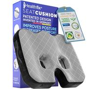Healthfix® Coussin d'assise orthopédique pour le bureau, la voiture, etc. - Siège ergonomique en mousse à mémoire de forme avec fonction de soulagement du coccyx et des os assis, doux (45 à 70 kg)