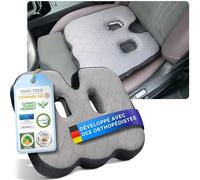 Healthfix® Coussin de siège Voiture - Coussin d’Assise Ergonomique en Mousse à mémoire de Forme | Soulage Coccyx & sciatique, améliore la Posture | Housse Lavable, Dessous antidérapant