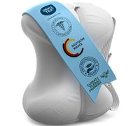Healthfix Lot de 2 coussins orthopédiques pour les personnes dormant sur le côté, avec sangle, en mousse à mémoire de forme, housse rafraîchissante et lavable, blanc