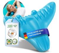 Healthfix® Neck Stretcher - Oreiller de Traction Cervicale pour Soulager les Cervicales | Étireur Orthopédique du Cou & de la Nuque | Coussin de Soutien Cervical (Bleu)