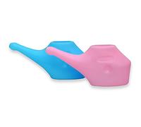 Healthgoodseu Lot De 2 Pots Neti En Plastique Pour Le Nettoyage Nasal - Rose Et Bleu - Pour Couple - Design Compact Et Facile À Transporter - Traitet Naturel Pour Sinus, Infections Et Congestion