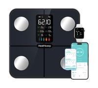 Healthkeep Balance Pèse Personne Balance Connectée Impédancemètre Avec Affichage Va 15 Données Corporelles Et Fréquence Cardiaque Pour App Andriod Et Ios Max. 180Kg/400Lb,Bleu