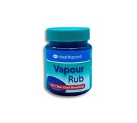 Healthpoint Frottement vapeur pour toux, rhumes, catarrhe et maux de gorge, camphre, menthol et huile d'eucalyptus pour une respiration plus facile et plus claire, soulagement de la congestion des