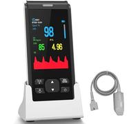 HealthTree Oxymetre de Doigt Bluetooth, Saturometre Oxymetre Rechargeable | Moniteur de Saturation en Oxygène et Fréquence Cardiaque et PI, avec Écran OLED et Alerte, pour maison et Suivi du Sommeil