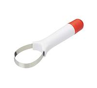 HEALTHY EATING KitchenCraft Adjustable Fruit Slicer/Scooper, Stainless Steel, 18.5 cm - White/Red