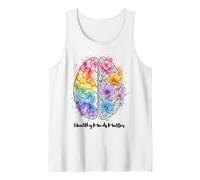 Healthy Minds Matter Sensibilisation à la santé mentale Cerveau Floral Débardeur