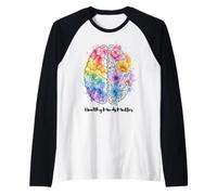 Healthy Minds Matter Sensibilisation à la santé mentale Cerveau Floral Manche Raglan