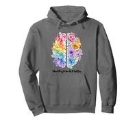 Healthy Minds Matter Sensibilisation à la santé mentale Cerveau Floral Sweat à Capuche
