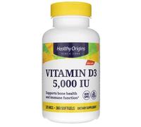 Healthy Origins Vitamine D3 5000 UI - 360 capsules molles