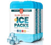 Healthy Packers Sac de Glace pour boîte à Repas - Pochette de Glace - Sac de Glace Original | Sacs de Glace Mince et Durable pour Votre Sac à Repas ou glacière (Lot de 4)