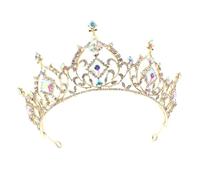 Healvian 1 Couronne D'anniversaire en Cristal pour Femme Accessoire de Décoration pour Robe de Mariée de Concours de Princesse