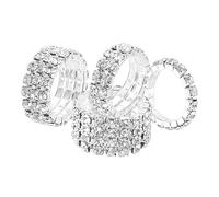 Healvian 1 jeu Bague En Diamant Bagues Bijoux Pour Femmes Bijoux Scintillants Bagues Pour Femmes Alliances Pour Femmes Bijoux De Mariage En Strass Strass En 4 pièces