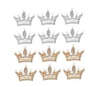 Healvian 1 jeu Broche Couronne Broche Pour Vêtements Broche Pour Sacs À Broche Pour Poitrine Broche Pour Femme Broche Pour Revers Broche Pour Écharpe Broche Pour 12 pièces