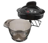 Healvian 1 Jeu mélangeur d'huile cuite mixer bol de pour les cheveux bricolage mélangeur de couleur de barbier batteur electrique agitateur de couleur outil de coiffure abdos Black