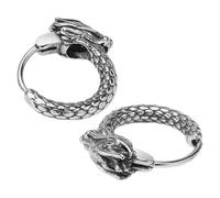Healvian 1 Paire Boucles D'oreilles à Motif De Dragon Boucles D'oreilles Dragons Boucles D'oreilles Créoles Dragon Bijoux Dragons Charmes De Dragon Cuivre Argenté Silver