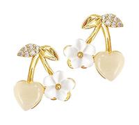 Healvian 1 Paire boucles d'oreilles fleur branché boucles d'oreilles en or rose étalon boucles d'oreilles mini-fleurs boucles d'oreilles pour les femmes Métal Golden