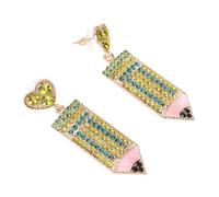 Healvian 1 Paire Boucles Oreilles Pendantes de Crayon Cœur pour Accessoire et Parfait pour Occasions Spéciales