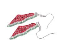 Healvian 1 Paire De Boucles D'Oreilles Pastèque Diamant Boucles D'Oreilles Pastèque Fantaisie Boucles D'Oreilles Fruits Palestiniens Boucles D'Oreilles Fantaisie