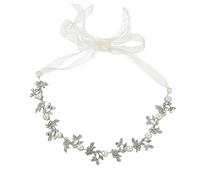 Healvian 1 Pc bandeau en chaîne souple hair charms fashion dance accessoires de cheveux de mariage casque pour la mariée couvre-chef de perles de ruban couvre-chef en ruban d'alliage Silver