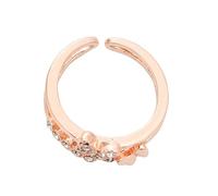 Healvian 1 Pièce bague bague en diamant délicat sterling nom bagues pour les femmes Anneau de doigt décoration de doigt bague de mode anneau d'ouverture Doré