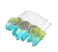 Healvian 1 Pièce Peigne à cheveux Niang 20 dents bijoux de cheveux pince à cheveux de la barrette barrettes style hairpin hair clip peigne de repli peigne de fille fil de cuivre Blue