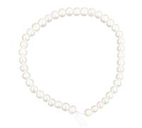 Healvian 1 Pièce Perles semi- collier de perles côtelées pour femmes décor de cou collier pour femme bijoux femme chaîne de cou élégante chaîne de cou de perles Jeanne Beige