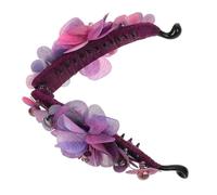 Healvian 1 pince à cheveux vintage violette en tissu banane élégante pour queue de cheval pour femme et accessoire de cheveux pour un usage quotidien et des occasions spéciales
