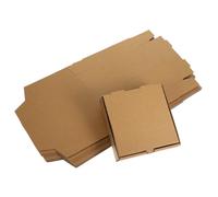 Healvian 10 Boîtes à Pizza en Papier Kraft Épais 16X16X4 CM Petites Boîtes D’Emballage pour Pizzas à Emporter Cartons Ondulés Robustes Adaptés au Contact Alimentaire pour Restauration