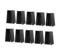 Healvian 10 pièces Boîte Montre Noire Élégante Lot Coffret Rangement Montres Compact Cadeau Anniversaire Fêtes Affaires avec Coussin