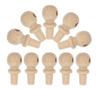 Healvian 10 Pièces Bouchon de Bouteille en Bois Gourd, Finition Brute, | Bois Non Finition, Ajustement Précis, Prise Confortable, Installation Facile, pour Meubles et Dessus Décoratifs