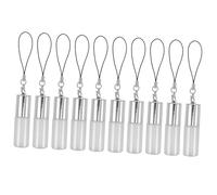 Healvian 10 Pièces Bouteille De Parfum En Verre Perlé Petites Bouteilles D'huiles Essentielles Rouleau De Parfum En Verre Blanche Acier Inoxydable