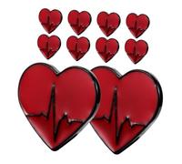 Healvian 10 Pièces Broche Amour Émail De Coeur Broches En Forme De Coeur Allaitement Plaqué Broche En Forme De Coeur Épinglette De Docteur Broche Médecin Cœur Épingles Rouge Alliage De Zinc